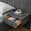 Sapphtopaz Queen Bed Frame with Headboard Pleated Chenille Upholstered Grounded Platform Bed with Drawers & Adjustable Bedside Lamp for Bedroom - 4 of 4