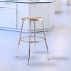 National Public Seating 6200 Series Heavy Duty 18 Inch Adjustable Height Steel Stool with 1 Inch Round Seat Pan, Grey Frame and Legs - 4 of 4