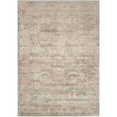 Hand-Knotted Dark Grey and Ivory Wool Area Rug, 6' x 9'