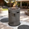 20" 32000 BTU Outdoor Gas Fire Pit, CSA Certified, with Lava Stones & Rain Cover, MGO Stone Finish, Perfect for Patio & Garden Use - 2 of 4