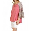 Women's Mixed Print Bell Sleeve Top - umgee - 3 of 4