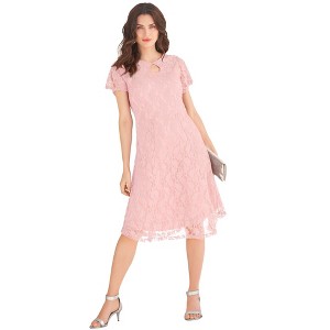 Roaman's Keyhole Lace Dress - 1 of 4