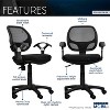 Lyngins Modern Ergonomic Home Office Computer Desk Chair with Wheels,Thick Seat Cushion Task Chair for Office,Study,Studio - 4 of 4