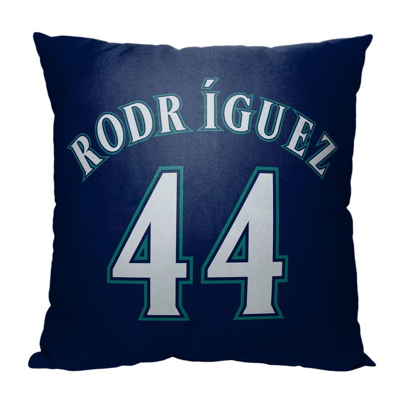18&#34;x18&#34; MLB Seattle Mariners 23 Julio Rodriguez Player Printed Throw Decorative Pillow, 2 of 6