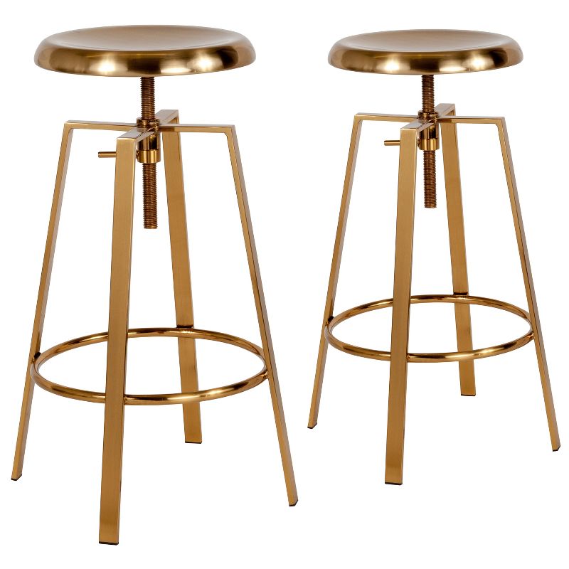 Emma and Oliver Industrial Style Barstool with Swivel Lift Adjustable Height Seat, 1 of 11