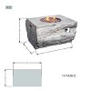 Moda Furnishings 23.8'' H x 40'' W Magnesium Oxide Propane Outdoor Fire Pit Table with Lid - 4 of 4