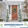 4/5 FT Artificial Boxwood Spiral Topiary Trees, Artificial Plants Outdoor with 7 Pcs Decor, Evergreen Faux Tree for Indoor, Porch, Garden (2 Pcs) - 4 of 4