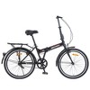 Okak 24IN Folding Bike with Fenders and Dual V-Brake, City Commuter Bicycle with Steel Frame and Shelf, Cruiser Bikes for Men and Women - 3 of 4