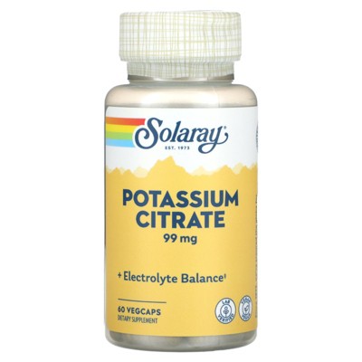 Solaray Potassium Citrate , 99 mg , 60 VegCaps
