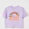 Simply Sage Market Just Peachy Rainbow Boxy Crop Top - 3 of 4