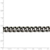 Black Bow Jewelry Men's 9.25mm Stainless Steel Antiqued Curb Chain Necklace - 2 of 4