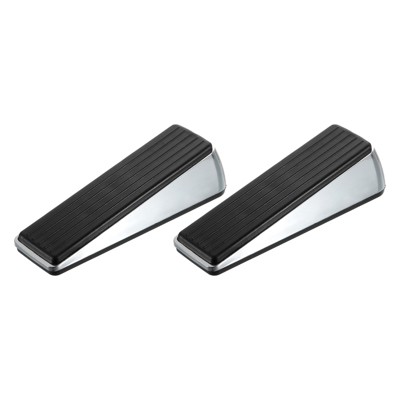 Unique Bargains Anti-Slip Design Zinc Alloy PVC Elastic Door Stopper 2 Pcs