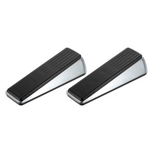 Unique Bargains Anti-Slip Design Zinc Alloy PVC Elastic Door Stopper 2 Pcs - 1 of 4
