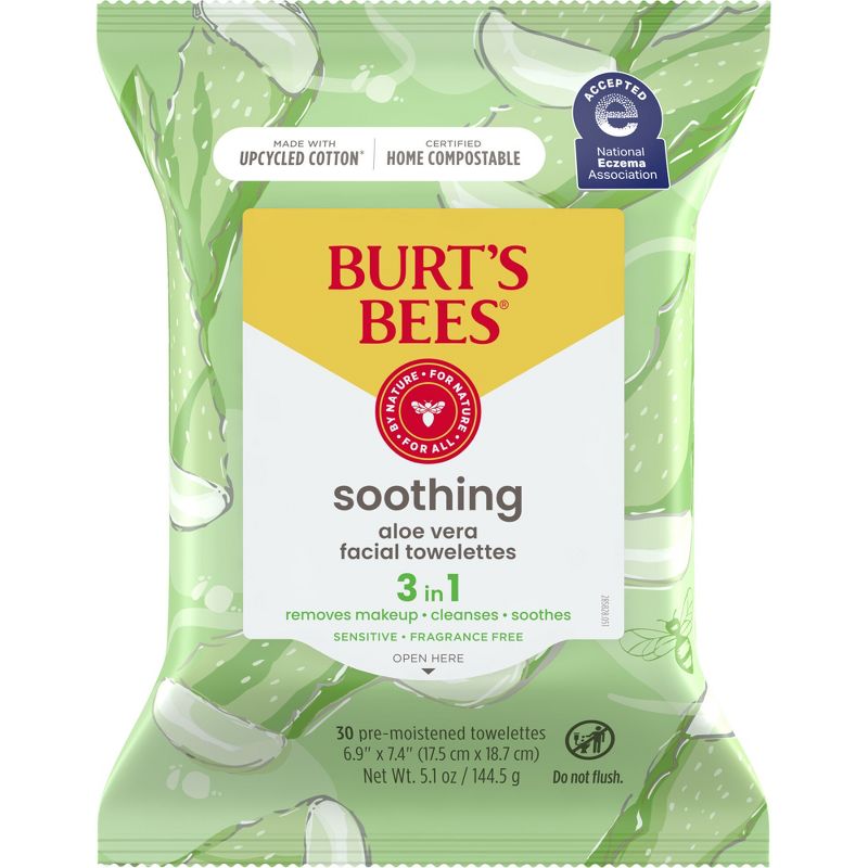 Burt&#39;s Bees Facial Cleansing Towelettes Sensitive - Unscented - 30ct, 1 of 21