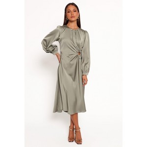 Windsor Long Sleeve Maxi Dress - Olive S - 1 of 4