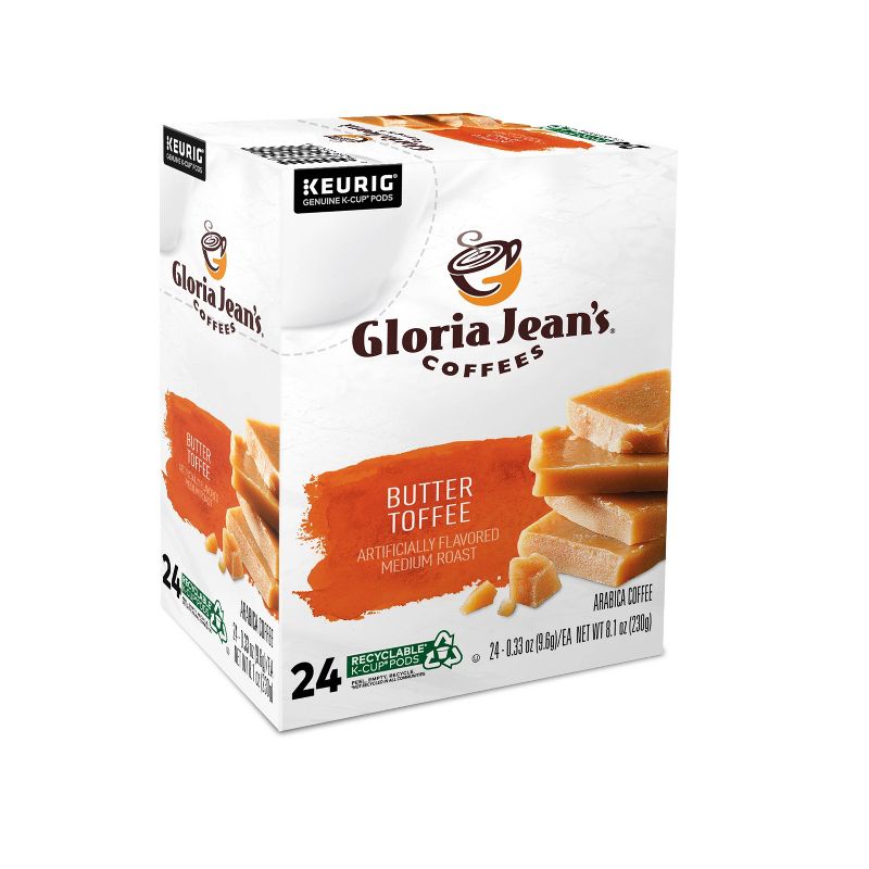Gloria Jean&#39;s Butter Toffee Coffee Pods Flavored Coffee Medium Roast - 24ct, 4 of 11