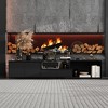 FUFU&GAGA Black Retractable TV Stand: Flexible Design, Ample Storage, Quality Details - 3 of 4