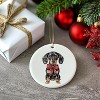 Lomsoe Dog Ornament Dogs Lovers Christmas Xmas Ornaments Decor Funny Christmas Hanging Ceramic Ornament - 4 of 4