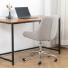 Lyngins Ergonomic Office Chair with Gold-Plated Five-Claw Chair Legs, Modern Teddy Fabric Home Office Desk Chairs, Adjustable Height Computer Chair - 3 of 4