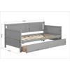 Sleek Grey Daybed featuring Generous Storage Drawers for Multi-Purpose Usage, Built to Withstand Time - image 4 of 4