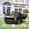 Licensed Shelby GT350 12V Toddler Ride on Toys Cars, Kids Electric Vehicle w/Remote Control, Soft Start, Rear Suspension, Bluetooth, 3 Point Safe Belt - 3 of 4