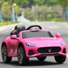 Infans 12V Maserati GranCabrio Licensed Car, Electric Kids Ride On Car w/ 2.4G Remote Control, LED Lights, Horn, Music, 2 Lockable Doors - 3 of 4