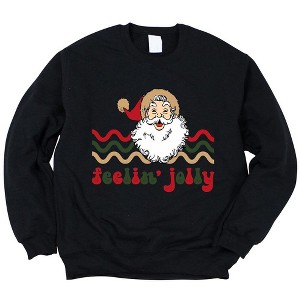 Simply Sage Market Women's Graphic Sweatshirt Feelin' Jolly Stripes - 1 of 4