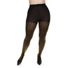 Memoi Women's Opaque Liquid Metal Nylon Tights - 4 of 4