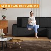Corduroy Stripe 96 Inch Large Couch, Modern L Shaped Oversized Sectional Sofa with Deep Seat, Comfy Modular Couch - 4 of 4