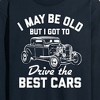 Men's - Instant Message - I May Be Old Drive Best Cars Long Sleeve Graphic T-Shirt - 2 of 4