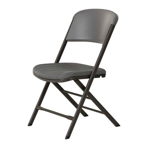 Gray padded folding discount chairs