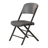 4pk Padded Commercial Grade Folding Chair Gray - Lifetime