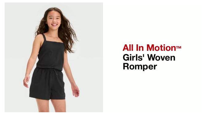 Girls' Woven Romper - All In Motion™, 2 of 5, play video