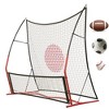 2-in-1 Soccer Rebounder Net – 6x4.6ft & 6x1.4ft Dual Zone Football Trainer, 3-Layer Reinforced Net & Carry Bag for Passing, Control and Heading - 3 of 4