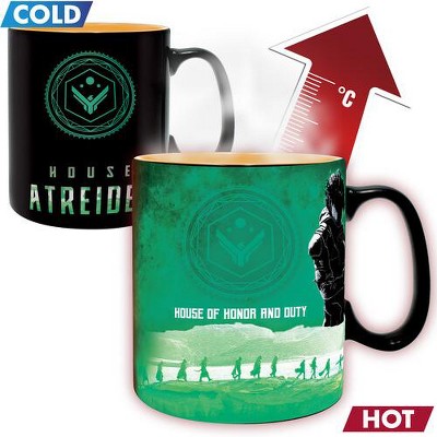 Dune Atreides vs Harkonnen Heat-Change Black Ceramic Mug 16 oz