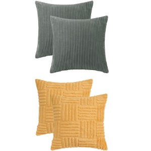 REGALWOVEN 4 Pcs Modern Couch Sofa Home Throw Pillow Covers 18" x 18" - 1 of 4