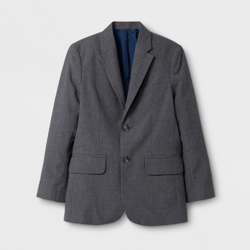 Gray Herringbone 8 Husky 8H Cat & Jack Boys' Formal Suit Coat Jacket Blazer 