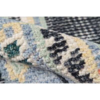 Ophelia Multicolor Hand-Knotted Wool Medallion Area Rug 8' x 10'