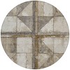 Beige And Gray Geometric Washable Indoor Outdoor Area Rug - 4 of 4