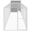 vidaXL Chicken Cage with Extended Run - Light Gray, Galvanized Steel - Spacious with Mesh Design and Practical Roof - 65"x420.1"x71.3" - 3 of 4