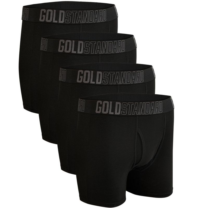 Gold Standard Mens 4-Pack Performance Boxer Briefs Athletic Underwear, 3 of 3