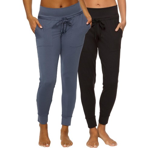 Felina Women's Velvety Soft Jogger 2-pack (vintage Indigo Charcoal,  X-large) : Target