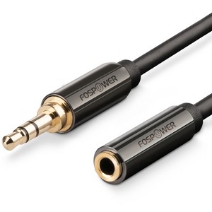 FosPower [24K Gold Plated] Premium 3.5mm AUX Audio Extension Cable - 10FT, Male to Female Auxiliary Cable, 3.5mm AUX Cord for Smartphone, CD Player - 1 of 4