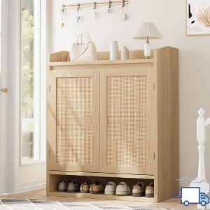 Jojoka Modern Shoe Cabinet, Wooden 5-Tier Shoe Storage Organizer with Adjustable Shelves, Closed Dustproof Rack for Entryway, Hallway, Bedroom - 1 of 4