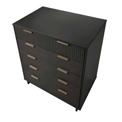 Granville Dark Grey Pinewood Vertical Dresser Set