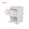 Elegant Full Size 3 Piece Bedroom Set with Retro 6 Drawer Dresser and Nightstands, Stylish Storage Cabinet Combo-Maison Boucle - 4 of 4