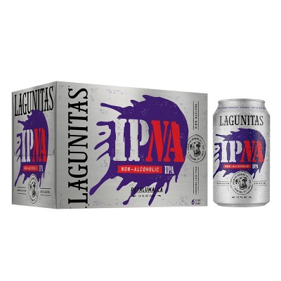 Lagunitas IPNA Dry Hopped Non-Alcoholic IPA Beer - 6pk/12 fl oz Cans