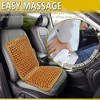Zone Tech Premium Quality Double Strung Natural Wooden Beaded Ultra Comfort Massaging Full Car Seat Cushion - 4 of 4