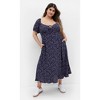 Women's Plus Size Sky Midi Dress - navy print | CITY CHIC - 4 of 4