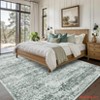 Vintage Area Rug 5x7 /6x9 Boho Washable Rug, Soft Thin Non Slip Low Pile Carpet, Distressed Floral Printed Floor Carpet - 3 of 4